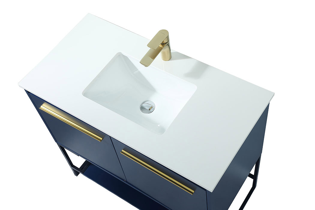 Elegant Bathroom Vanity - Blue (VF42536MBL)