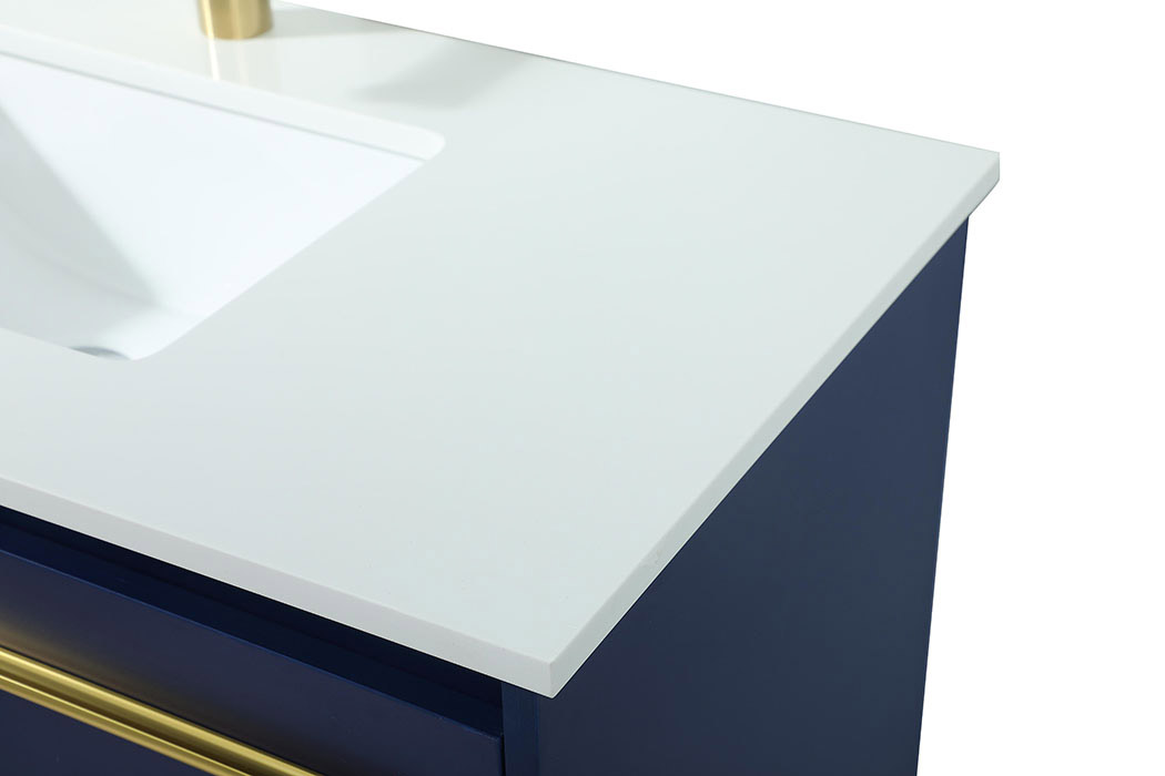 Elegant Bathroom Vanity - Blue (VF42536MBL)