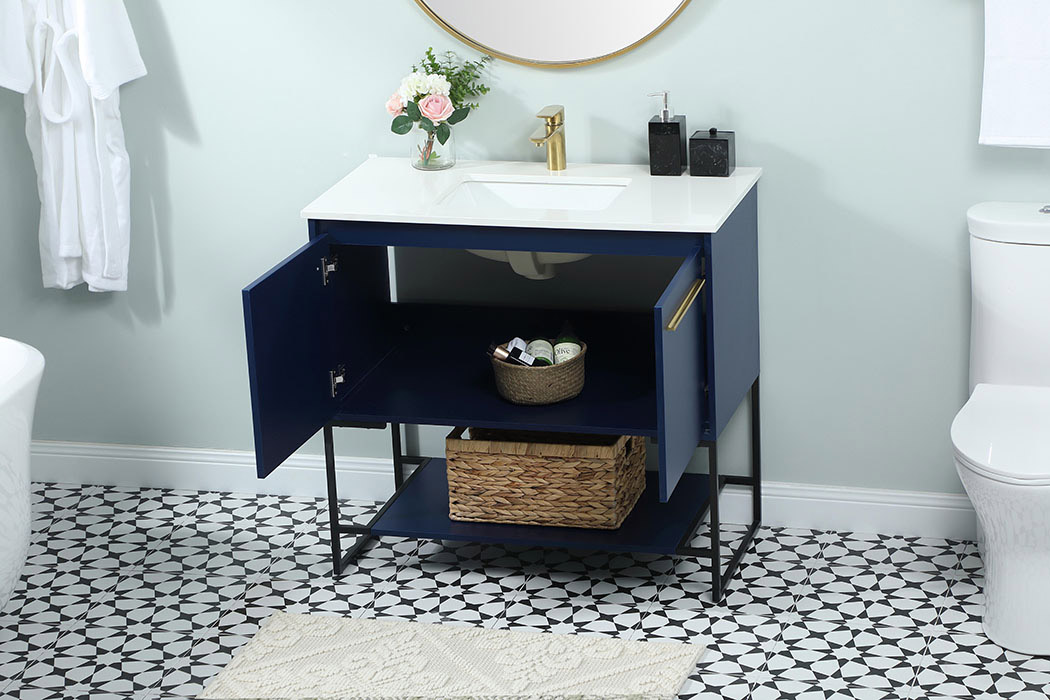 Elegant Bathroom Vanity - Blue (VF42536MBL)