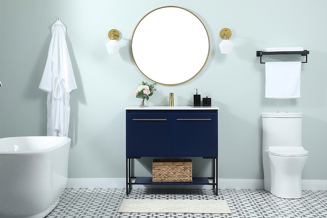 Elegant Bathroom Vanity - Blue (VF42536MBL)