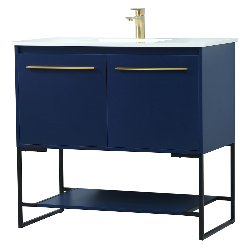 Elegant Bathroom Vanity - Blue (VF42536MBL)