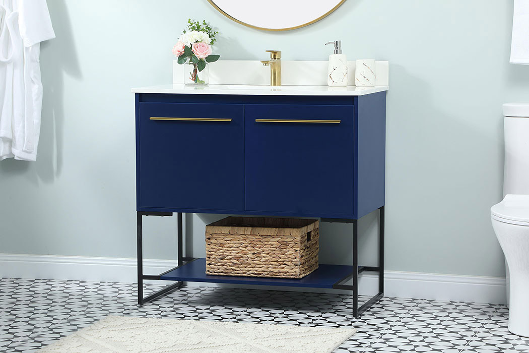 Elegant Bathroom Vanity - Blue (VF42536MBL-BS)