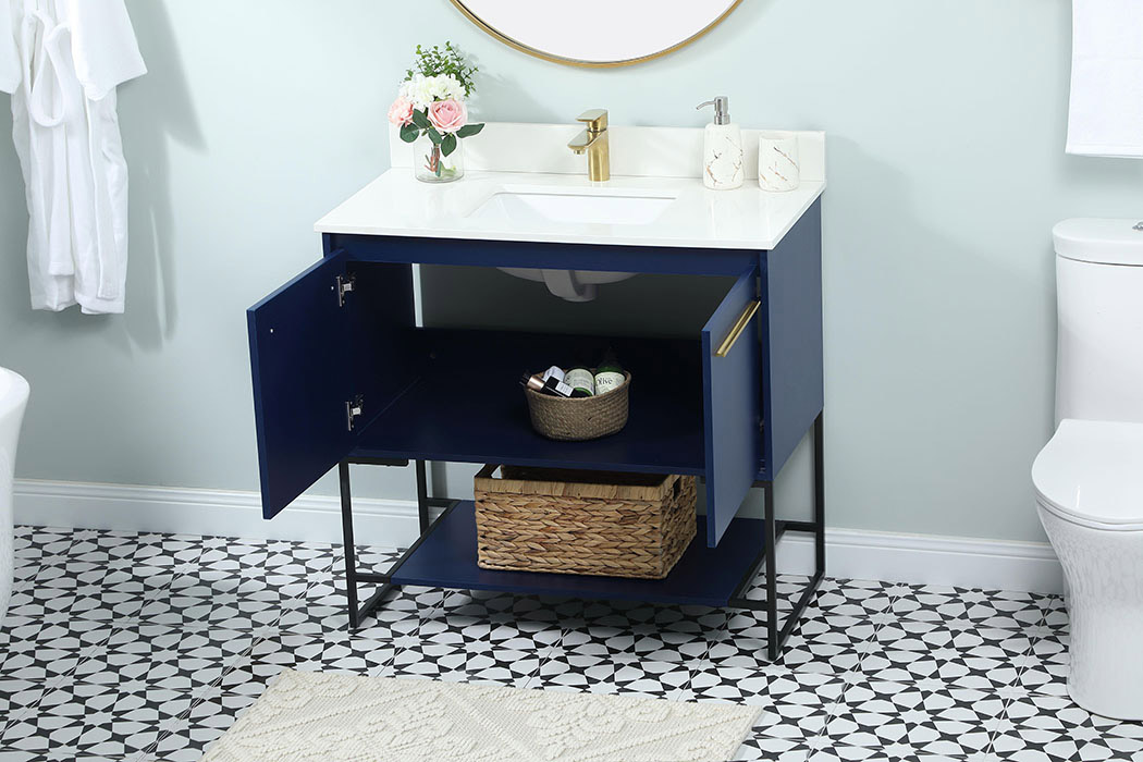 Elegant Bathroom Vanity - Blue (VF42536MBL-BS)