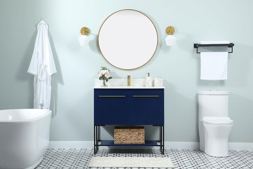 Elegant Bathroom Vanity - Blue (VF42536MBL-BS)