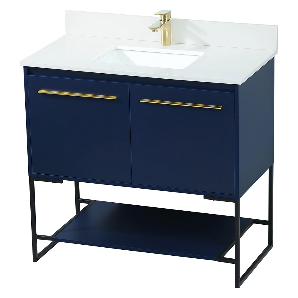 Elegant Bathroom Vanity - Blue (VF42536MBL-BS)