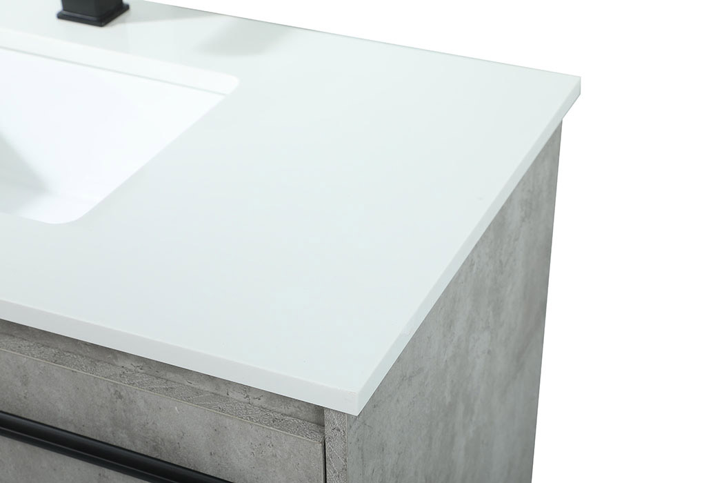 Elegant Bathroom Vanity - Concrete Gray (VF42536MCG)