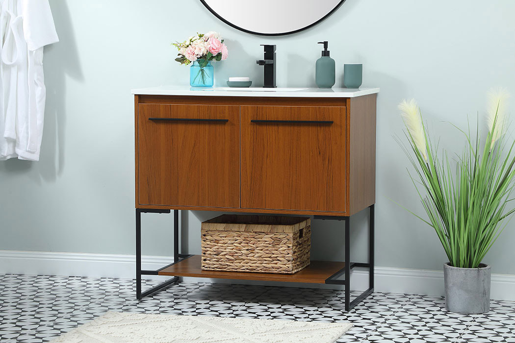 Elegant Bathroom Vanity - Teak (VF42536MTK)