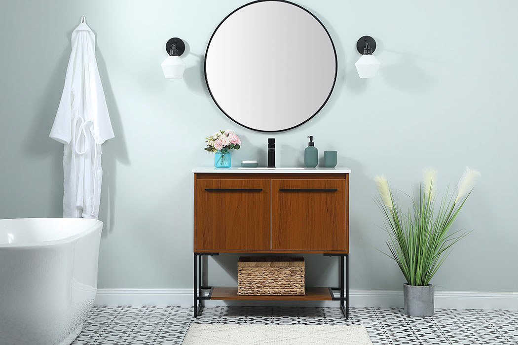 Elegant Bathroom Vanity - Teak (VF42536MTK)
