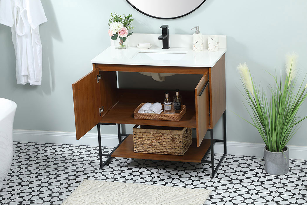 Elegant Bathroom Vanity - Teak (VF42536MTK-BS)
