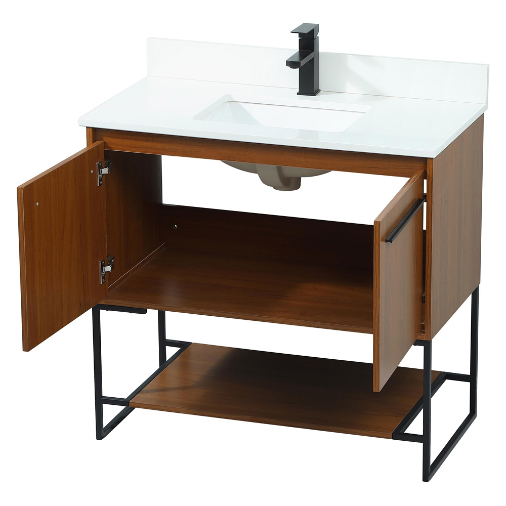 Elegant Bathroom Vanity - Teak (VF42536MTK-BS)