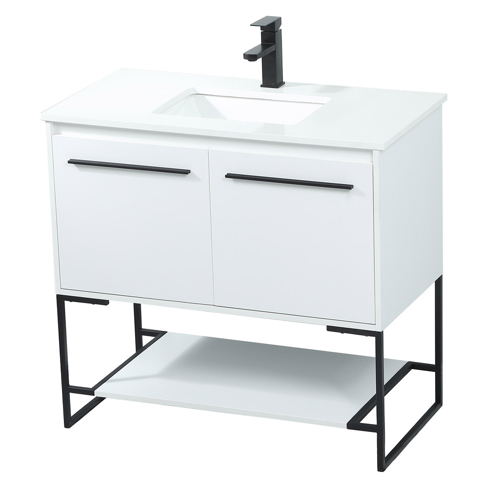 Elegant Bathroom Vanity - White (VF42536MWH)
