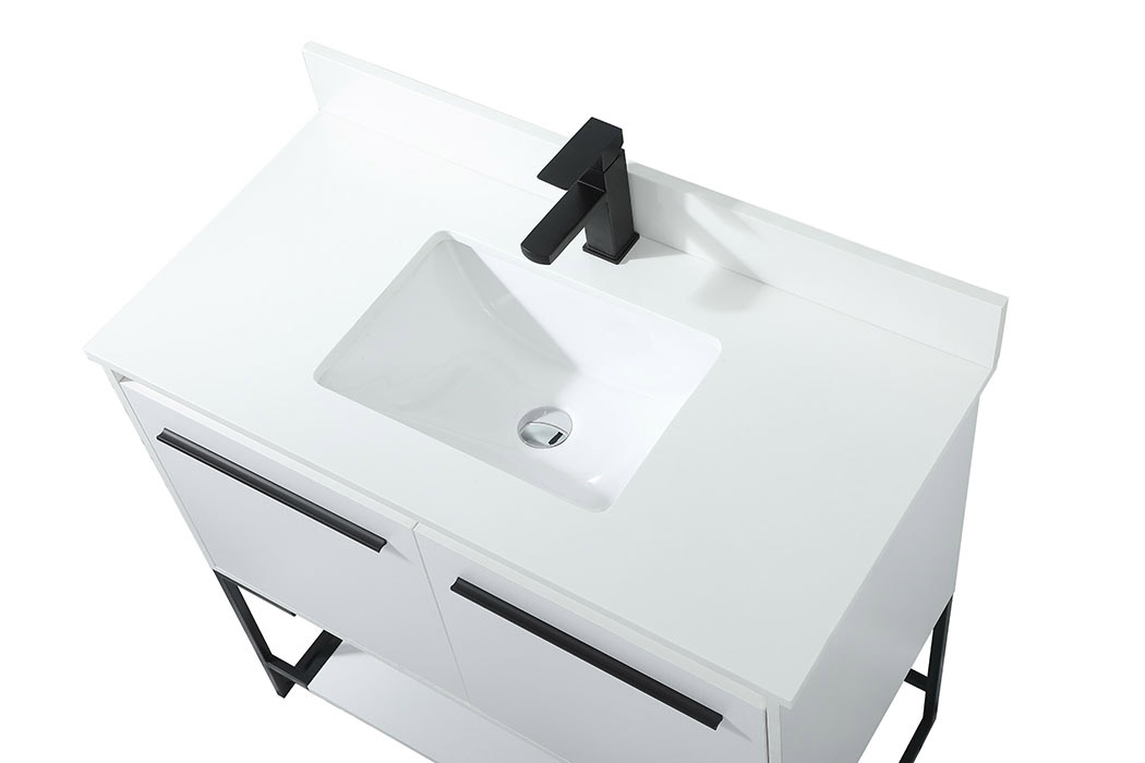 Elegant Bathroom Vanity - White (VF42536MWH-BS)