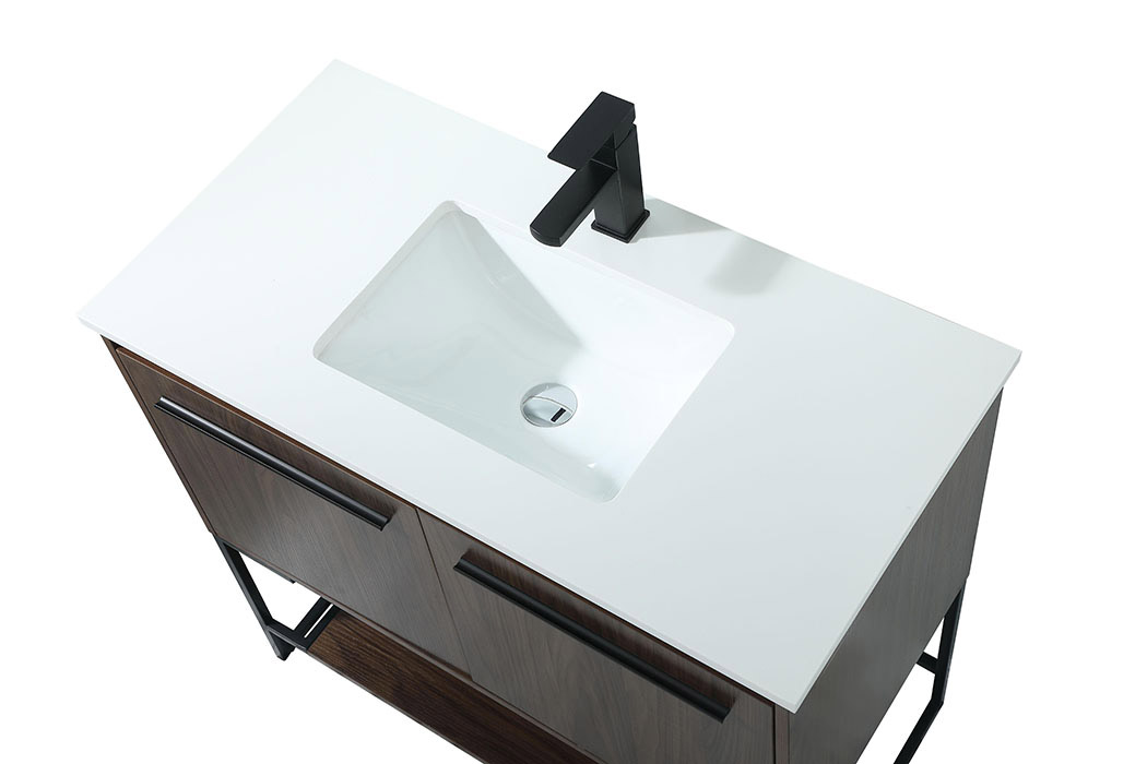 Elegant Bathroom Vanity - Walnut (VF42536MWT)