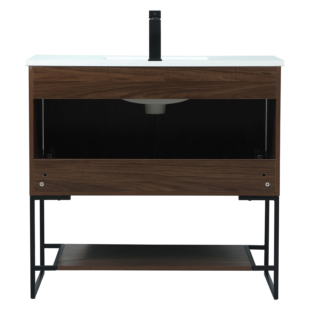 Elegant Bathroom Vanity - Walnut (VF42536MWT)