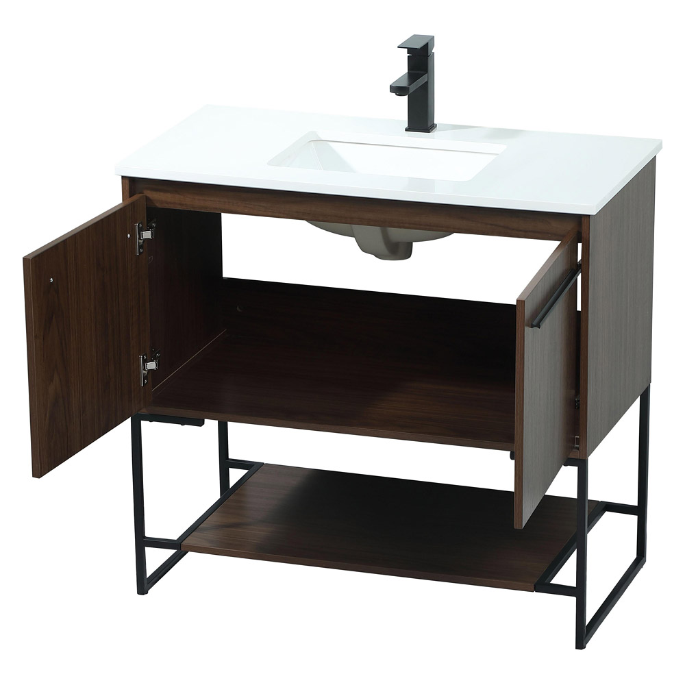 Elegant Bathroom Vanity - Walnut (VF42536MWT)