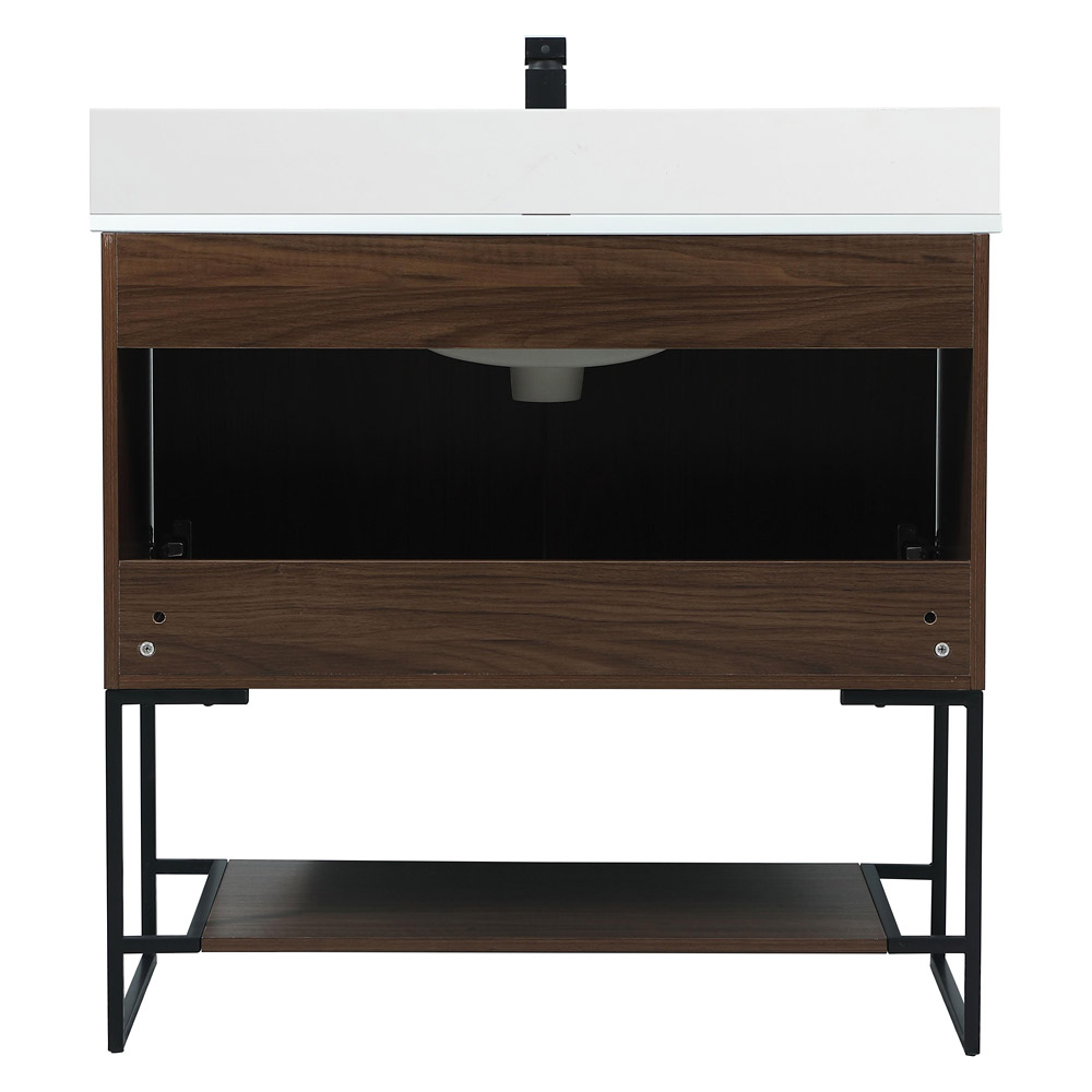 Elegant Bathroom Vanity - Walnut (VF42536MWT-BS)