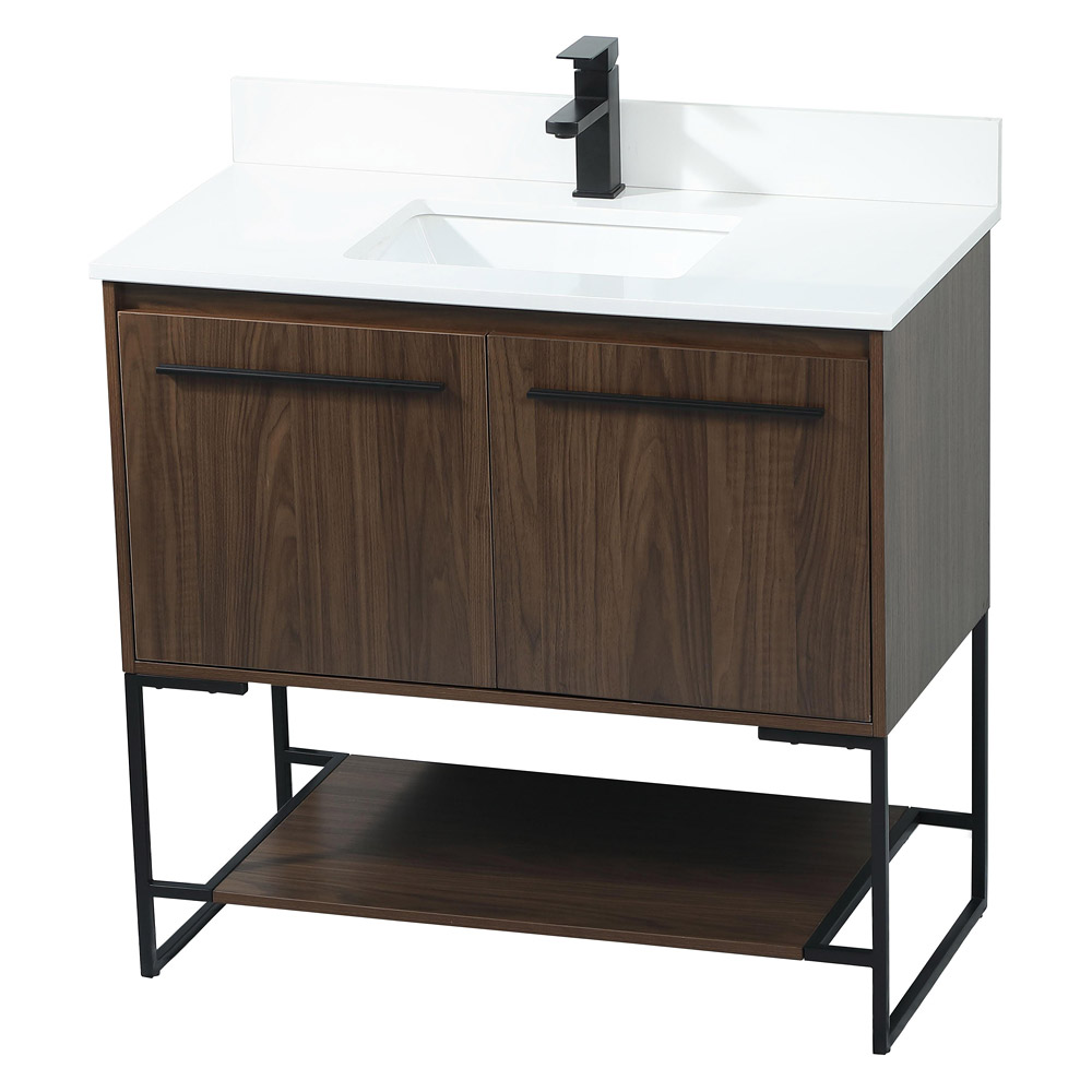 Elegant Bathroom Vanity - Walnut (VF42536MWT-BS)