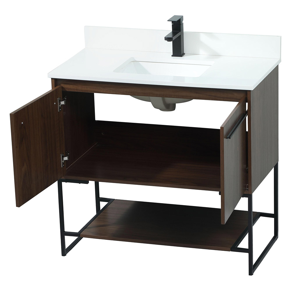 Elegant Bathroom Vanity - Walnut (VF42536MWT-BS)