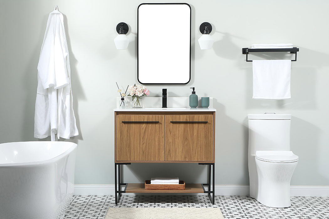 Elegant Bathroom Vanity - Walnut Brown (VF42536WB-BS)