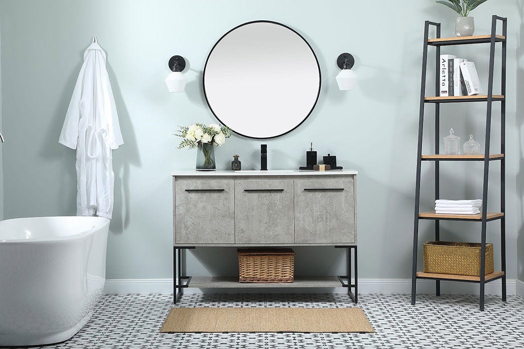 Elegant Bathroom Vanity - Concrete Gray (VF42548MCG)