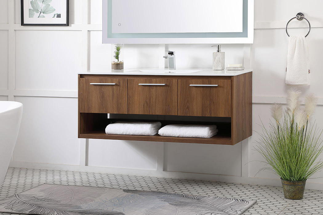 Elegant Bathroom Vanity - Walnut Brown (VF43048WB)