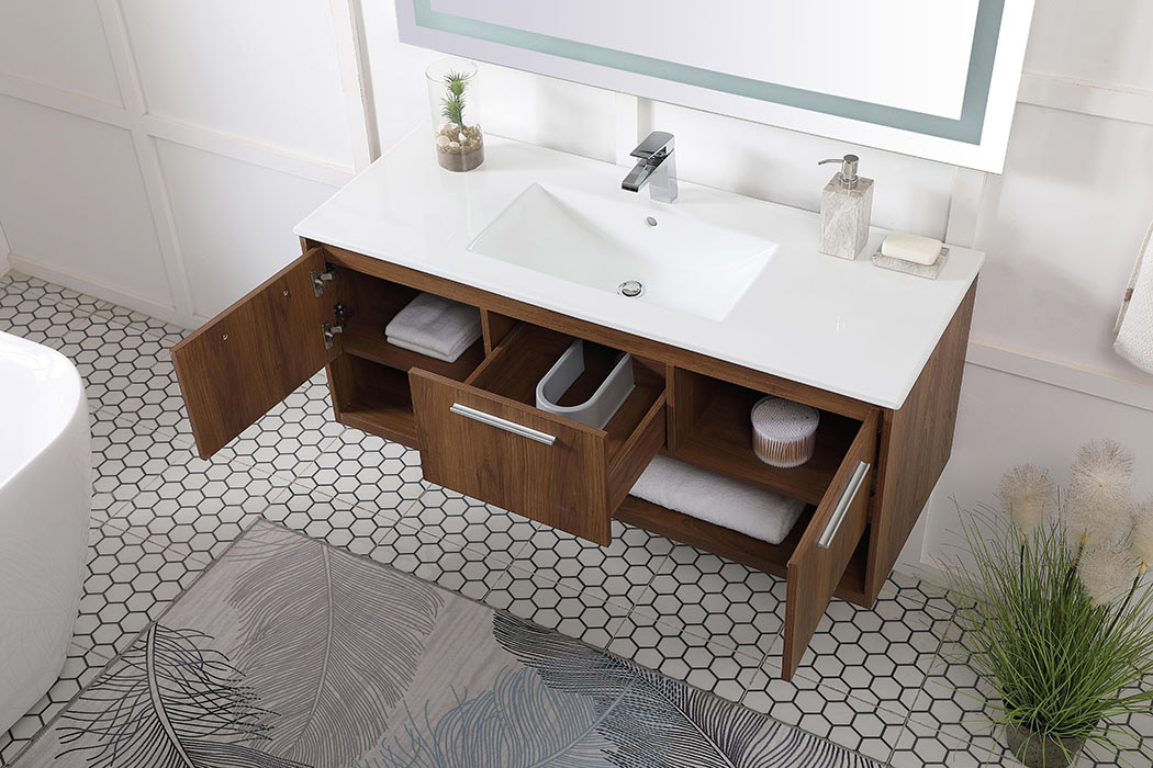 Elegant Bathroom Vanity - Walnut Brown (VF43048WB)
