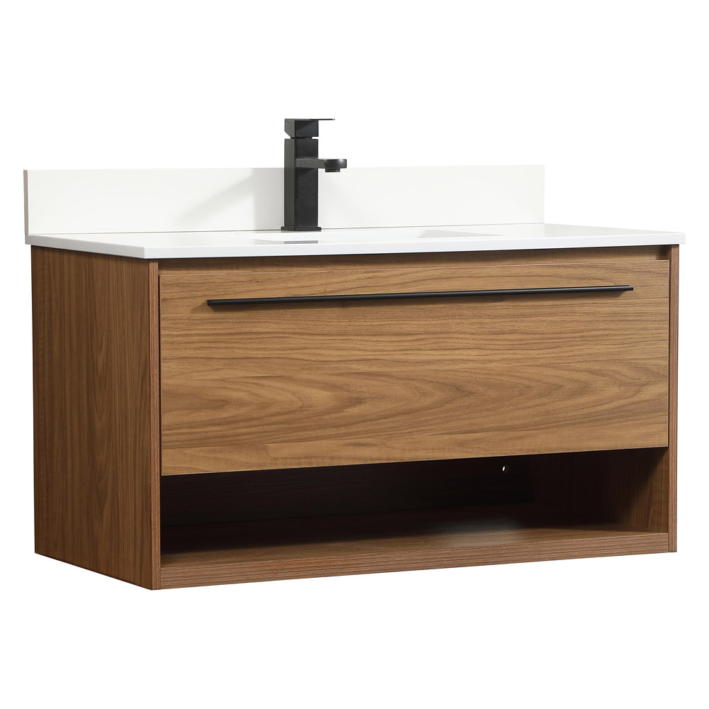 Elegant Bathroom Vanity - Walnut Brown (VF43536WB-BS)