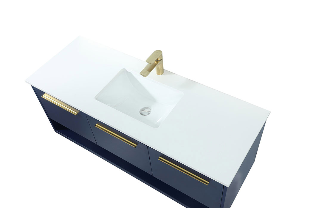 Elegant Bathroom Vanity - Blue (VF43548MBL)