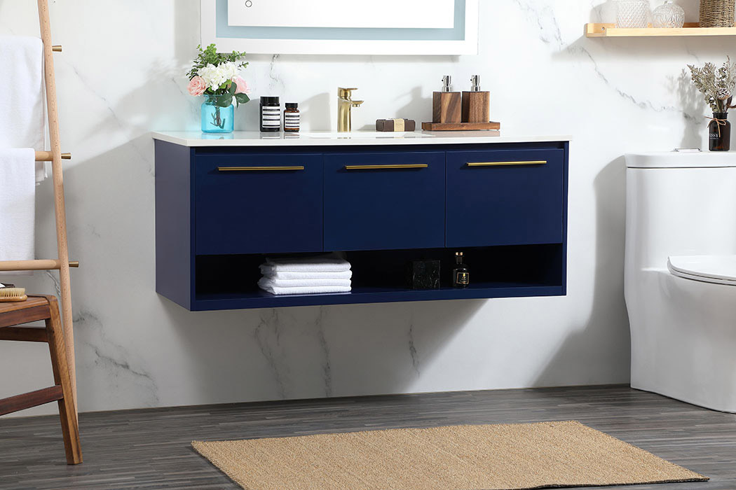 Elegant Bathroom Vanity - Blue (VF43548MBL)