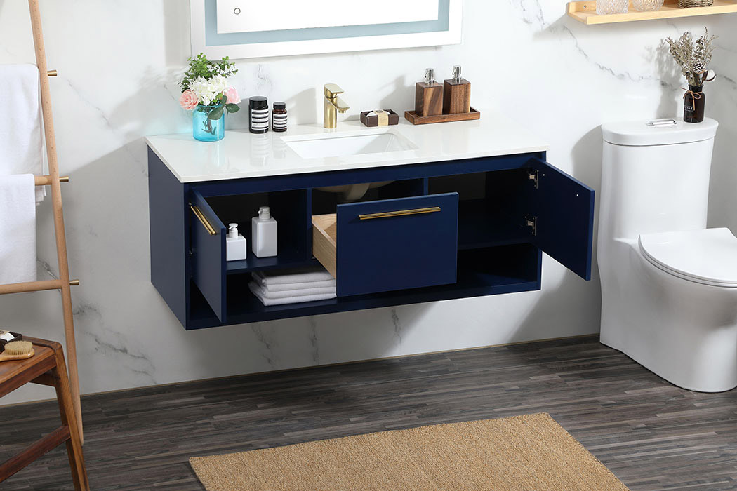 Elegant Bathroom Vanity - Blue (VF43548MBL)