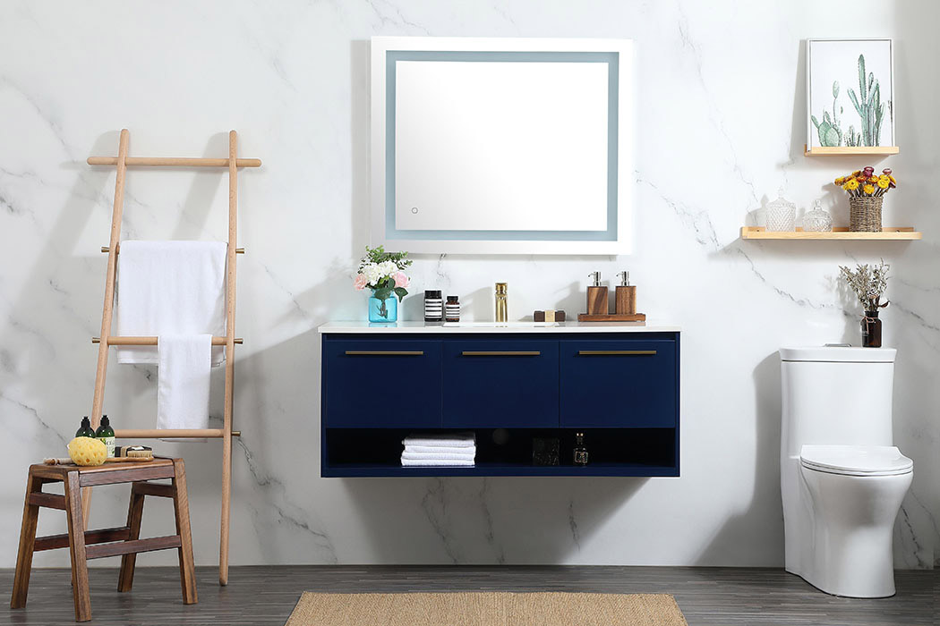 Elegant Bathroom Vanity - Blue (VF43548MBL)