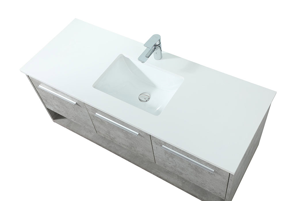 Elegant Bathroom Vanity - Concrete Gray (VF43548MCG)
