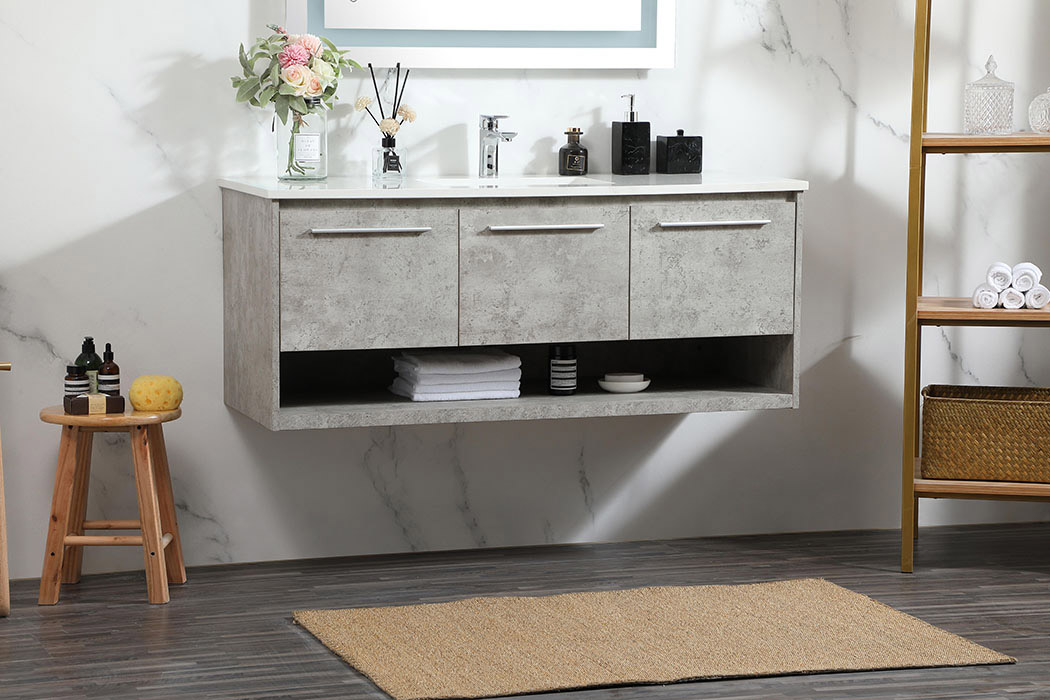 Elegant Bathroom Vanity - Concrete Gray (VF43548MCG)