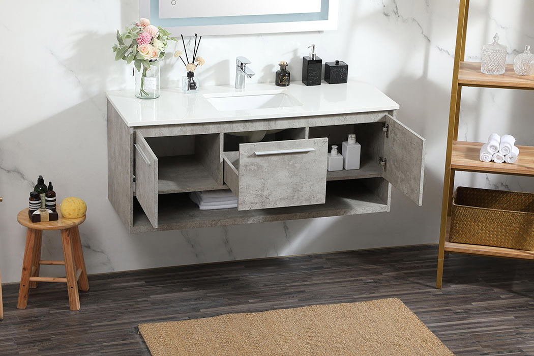 Elegant Bathroom Vanity - Concrete Gray (VF43548MCG)