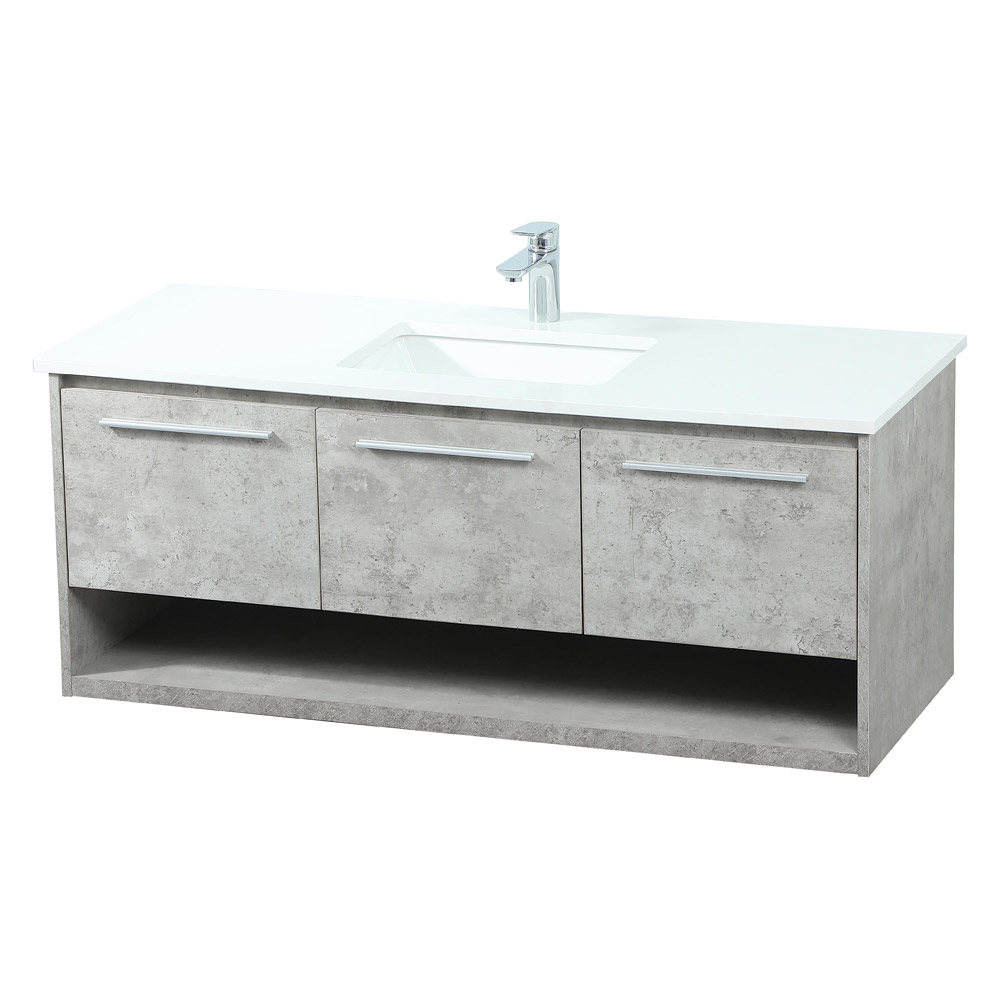 Elegant Bathroom Vanity - Concrete Gray (VF43548MCG)