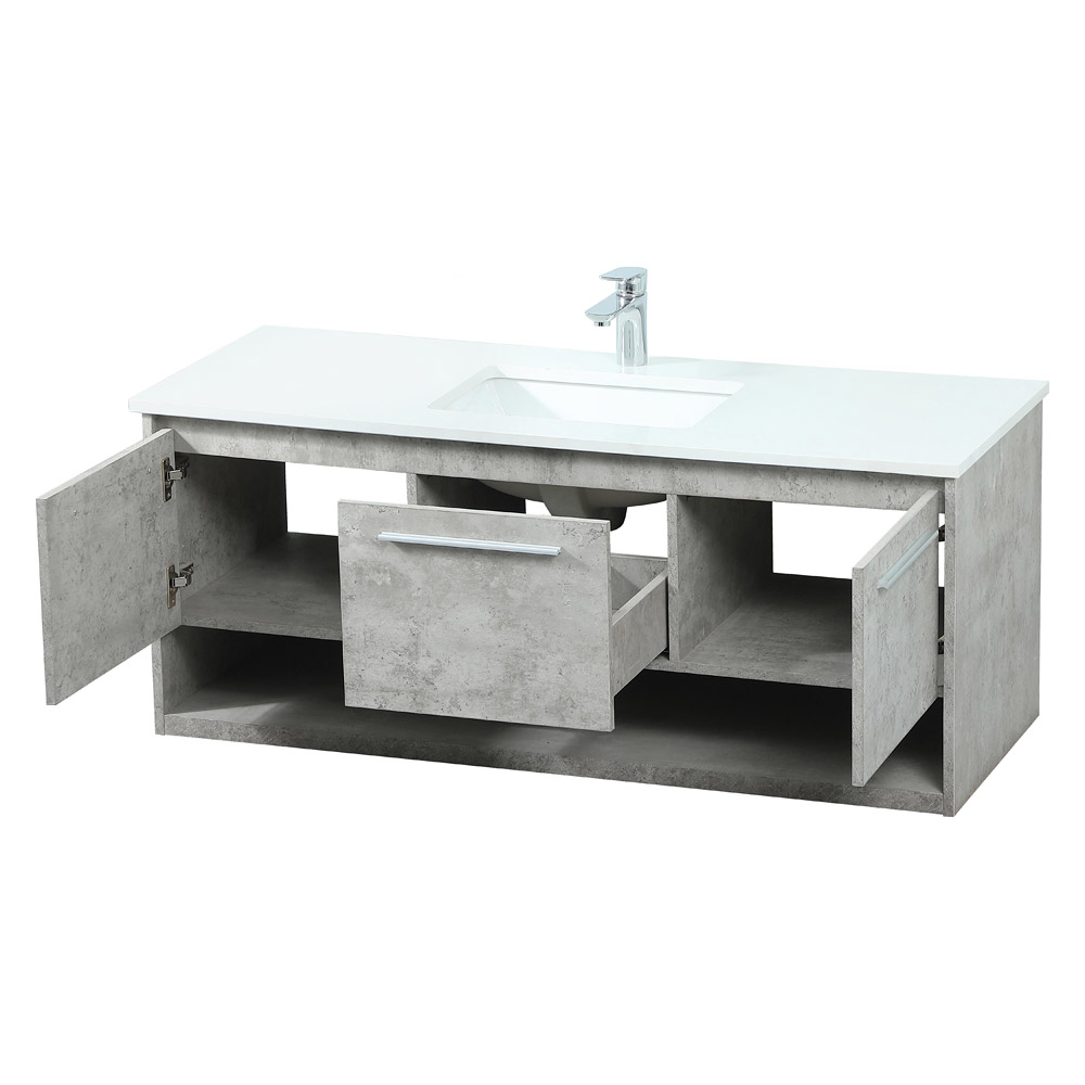 Elegant Bathroom Vanity - Concrete Gray (VF43548MCG)