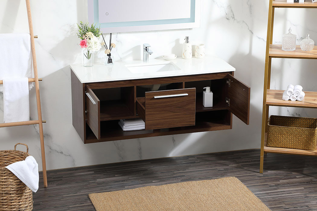 Elegant Bathroom Vanity - Walnut (VF43548MWT)