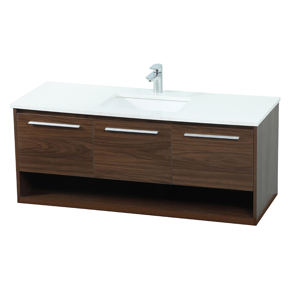 Elegant Bathroom Vanity - Walnut (VF43548MWT)