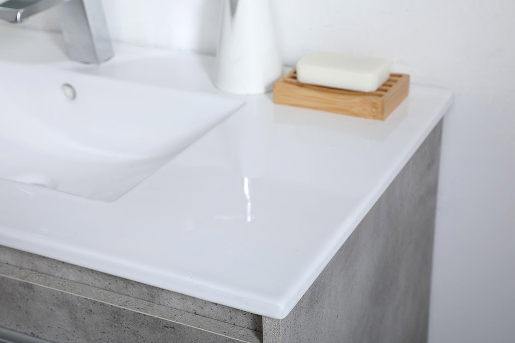Elegant Bathroom Vanity - Concrete Gray, L 36" (VF44036CG)
