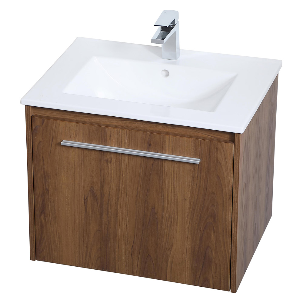 Elegant Bathroom Vanity - Walnut Brown, L 24" (VF45024WB)