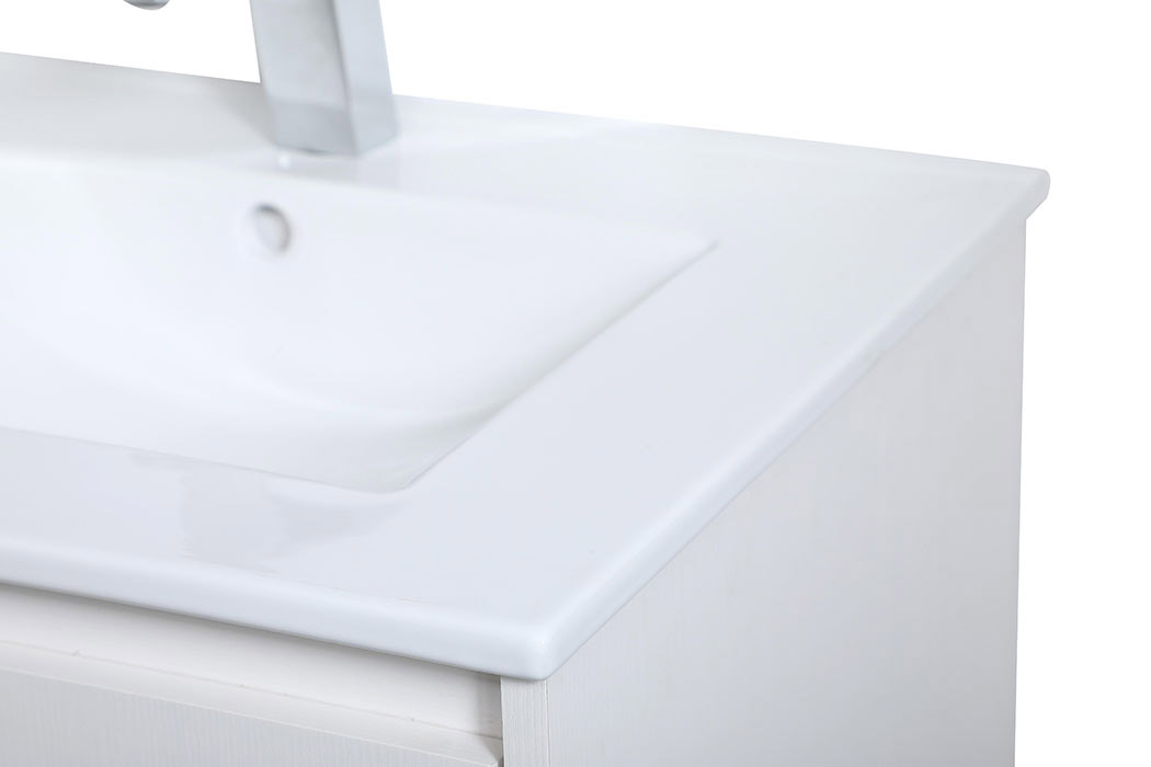 Elegant Bathroom Vanity - White, L 24" (VF45024WH)