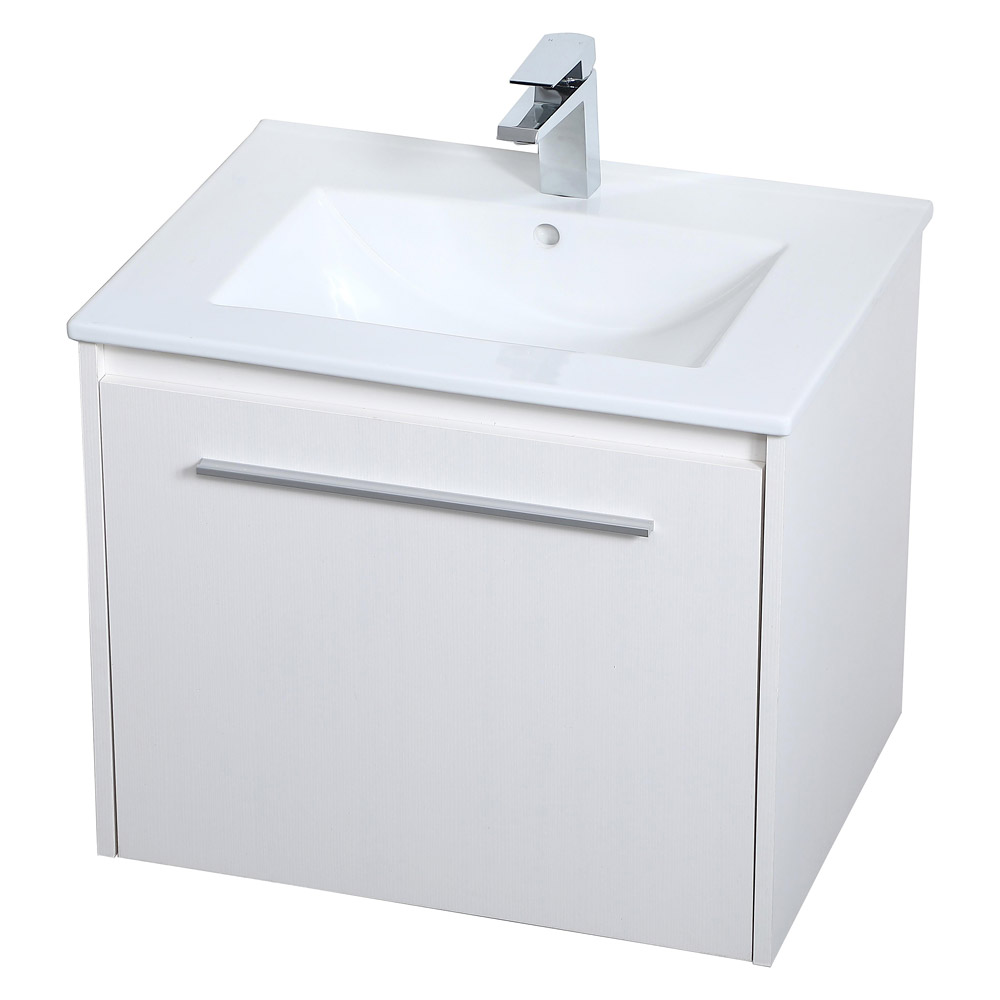 Elegant Bathroom Vanity - White, L 24" (VF45024WH)