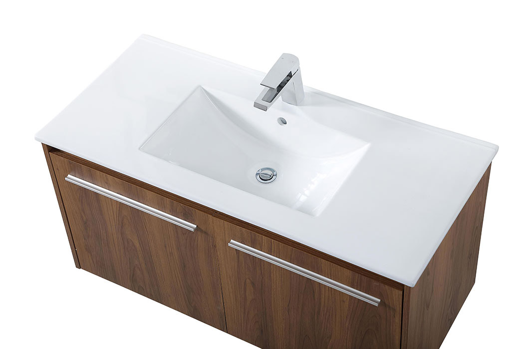 Elegant Bathroom Vanity - Walnut Brown, L 40" (VF45040WB)