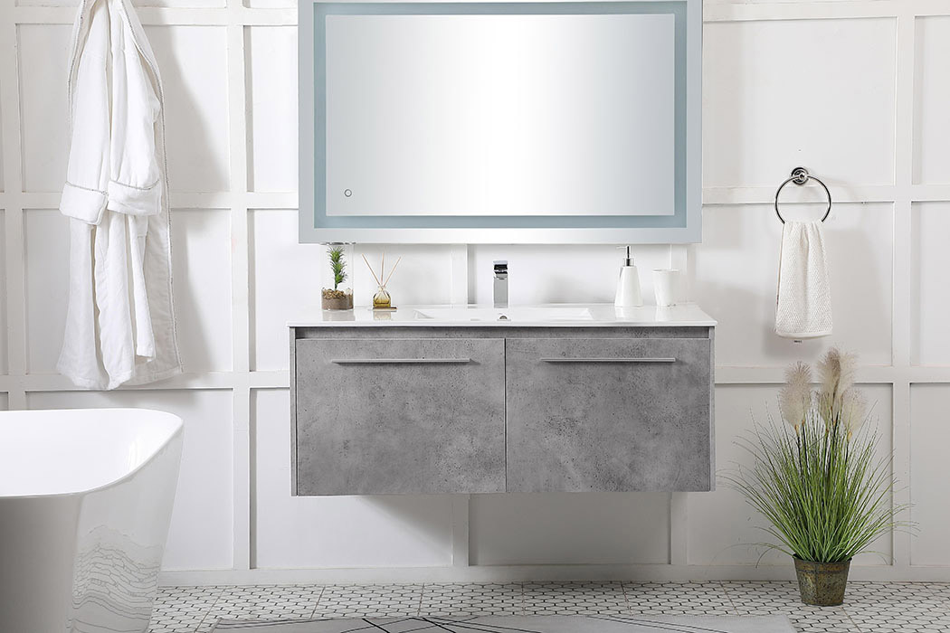 Elegant Bathroom Vanity - Concrete Gray, L 48" (VF45048CG)