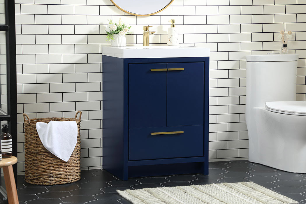 Elegant Bathroom Vanity - Blue, L 24" (VF46024MBL)