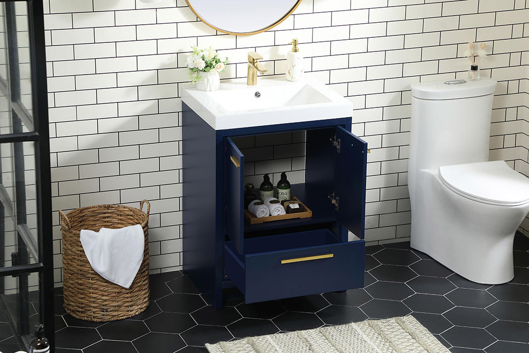 Elegant Bathroom Vanity - Blue, L 24" (VF46024MBL)