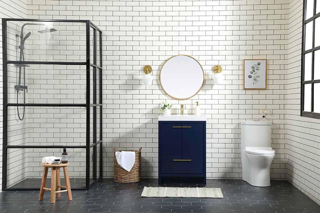 Elegant Bathroom Vanity - Blue, L 24" (VF46024MBL)