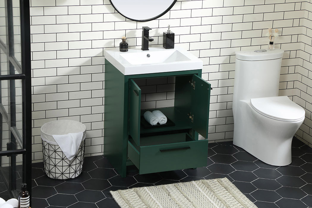 Elegant Bathroom Vanity - Green, L 24" (VF46024MGN)