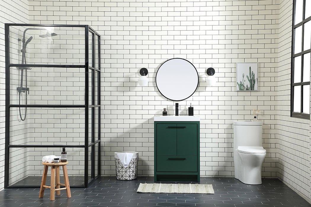 Elegant Bathroom Vanity - Green, L 24" (VF46024MGN)