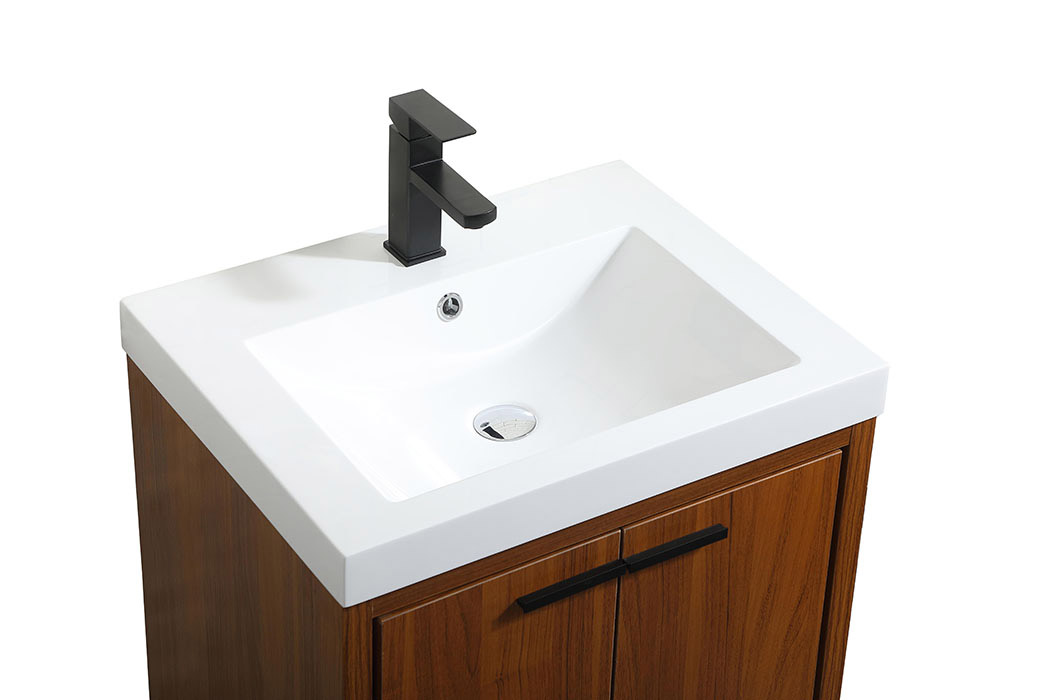Elegant Bathroom Vanity - Teak, L 24" (VF46024MTK)